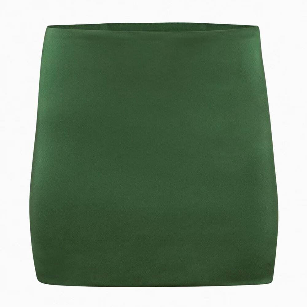 BNWT Aritzia Sunday Best Rocco Satin Skirt in Nori Green Size 0